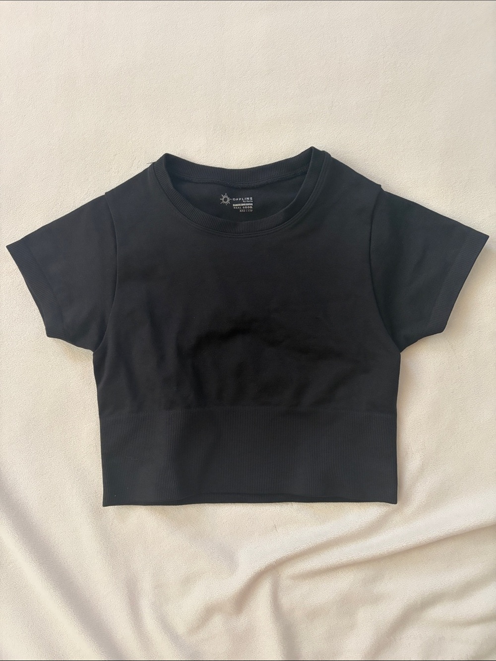 Seamless Black aerie Crop Top